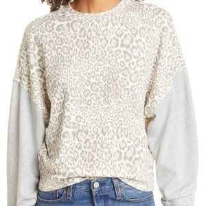 RAILS Alice Leopard Print Top in Mixed Grey Cheetah
